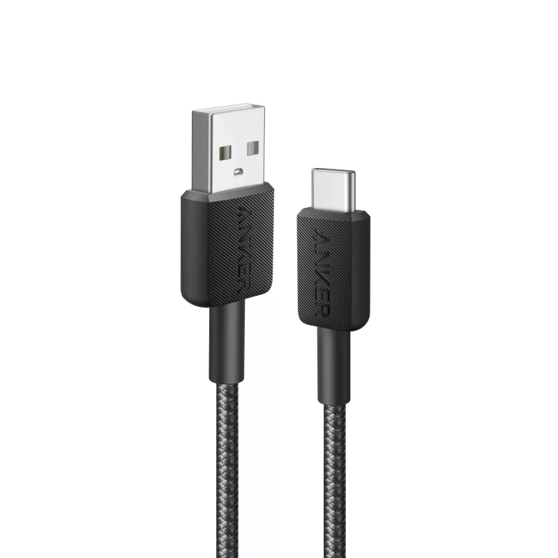 Anker Innovations 322 USB-A naar USB-C kabel nylon 1,8M zwart - kabel - digitaal/data