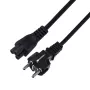 Netkabel SAVIO CL-67 1,2 m H03VV-F 3×0,75 mm² IEC C naar CEE7/7 zwart