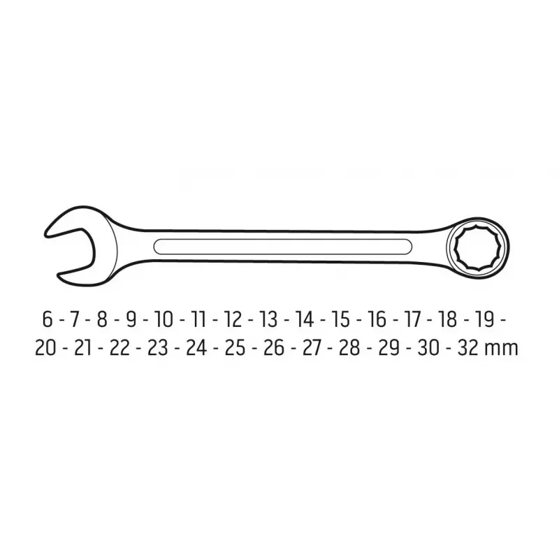 Neo Tools steeksleutel 6-32 mm, 26-delige set