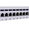 Patchpanel LANBERG PPF6-9012-S, 12-poorts, metaal, grijs, 1HE, 215×130×44.5 mm