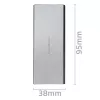Aluminium behuizing QOLTEC 51833 voor M.2 SSD, SATA naar USB 3.0, ondersteunt tot 2 TB