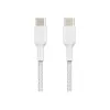 Belkin BOOST CHARGE - USB-kabel - 24-pins USB-C (m) naar 24-pins USB-C (m) - USB 2.0 - 2 m - wit