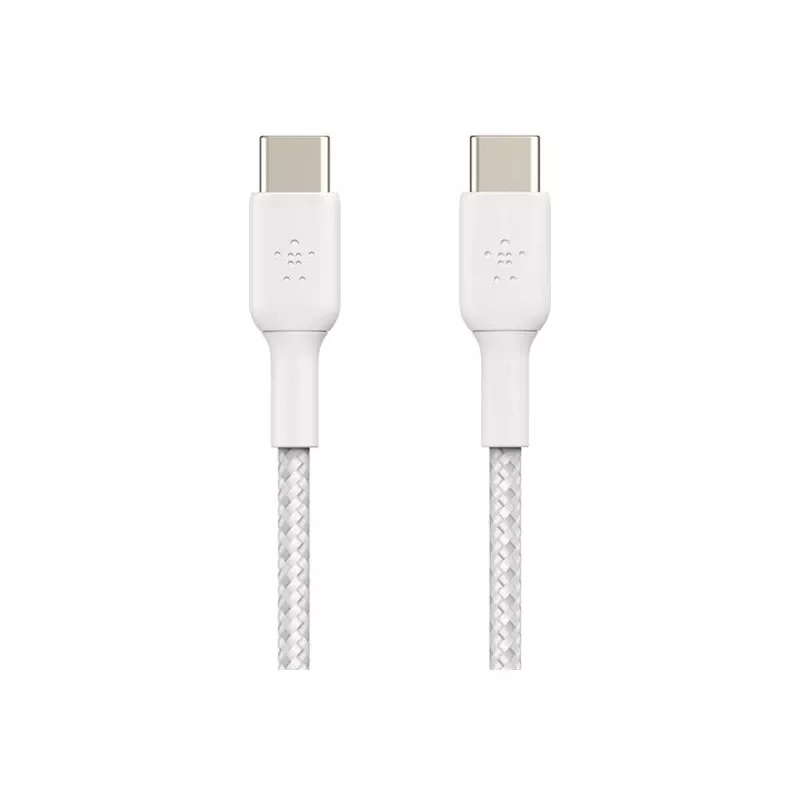 Belkin BOOST CHARGE - USB-kabel - 24-pins USB-C (m) naar 24-pins USB-C (m) - USB 2.0 - 2 m - wit