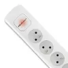 Verlengsnoer Qoltec 50276 1,8 m 5 stopcontacten binnen wit