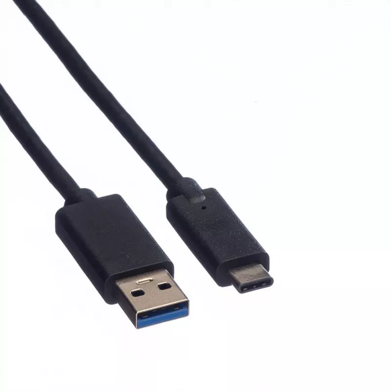 ROLINE - USB-kabel - USB Type-C (M) - 9-polig USB Type-A (M) - 50 cm (USB 3.1) - gegoten - zwart (11.02.9010)