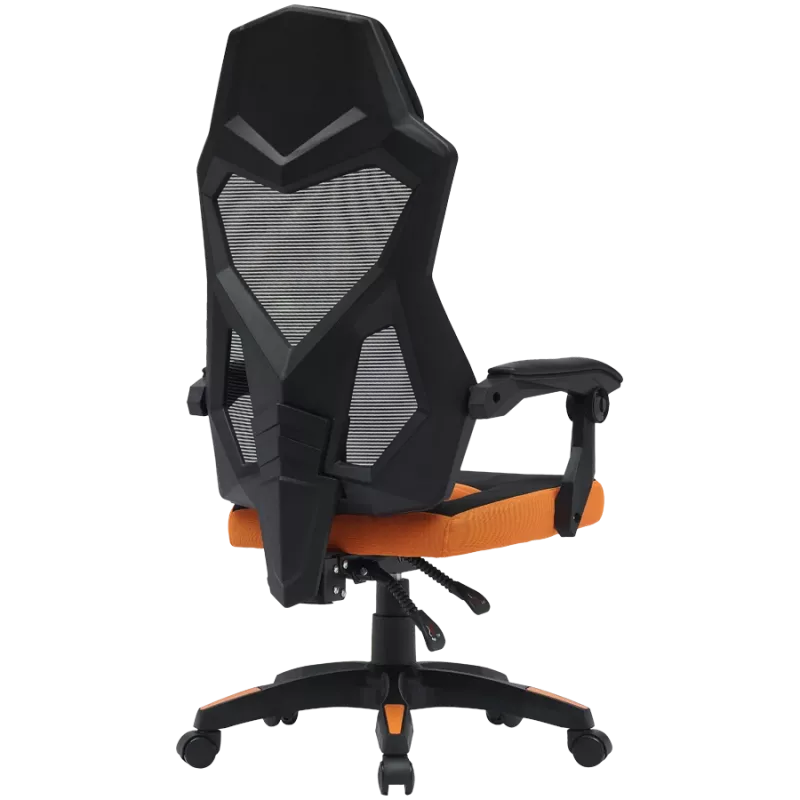 Gamingstoel CANYON Wave MCH02 — mesh rugleuning, ergonomisch ontwerp, zwart/oranje