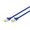 DIGITUS CAT6A S-FTP PATCHKABEL LSZH AWG 26/7 LENGTE 0,25 M BLAUW