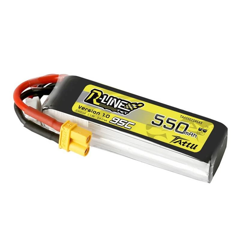 Batterij Tattu R-Line 550mAh 7,4V 95C 2S1P XT30