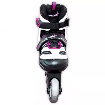 Inline-skates Muuwmi verstelbaar kindermaat 37-40, roze/zwart