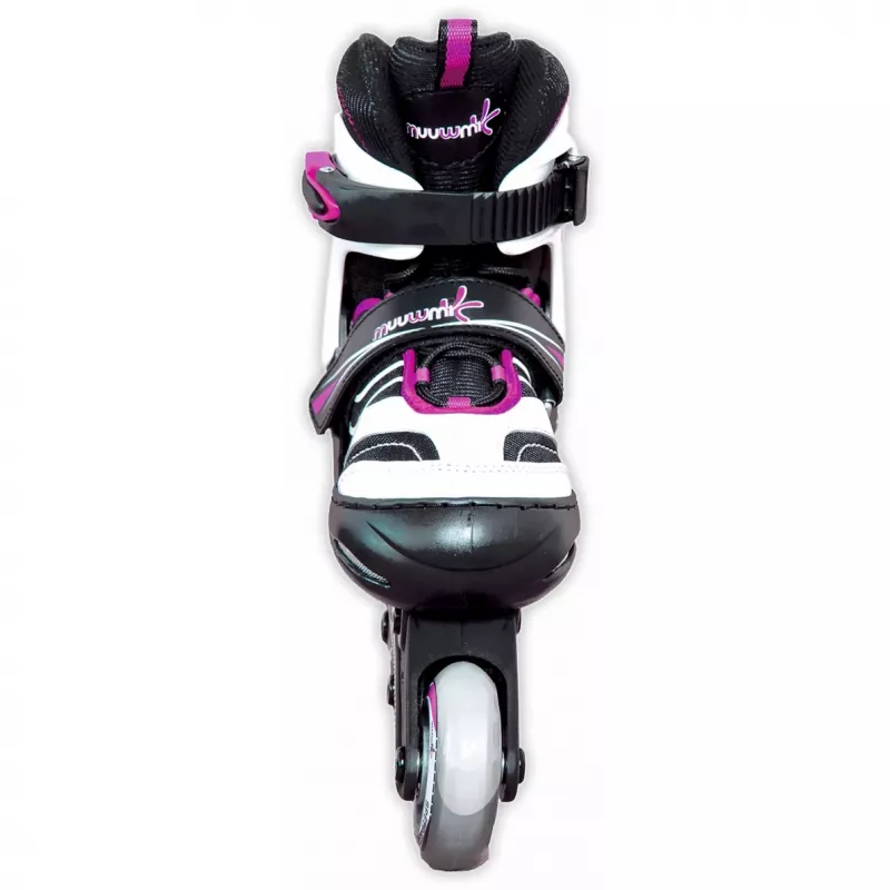 Inline-skates Muuwmi verstelbaar kindermaat 37-40, roze/zwart