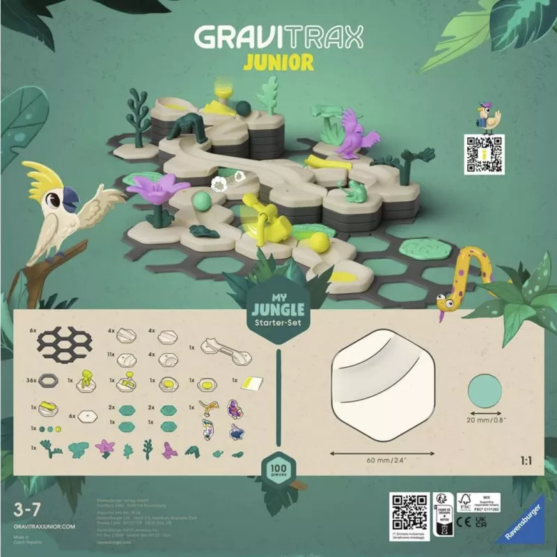 Ravensburger GraviTrax Junior Starter-Set L Jungle, knikkerbaan (27499)