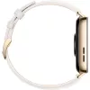 Watch Fit 3 (Solo-B19V), smartwatch goud/wit, leren bandje in wit