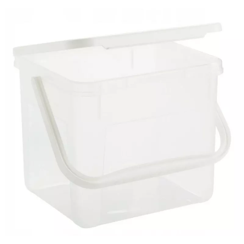 Container voor reinigingsvloeistoffen Rotho Basic 4,5 l model 1770201100RP, transparant technopolymeer met deksel en ophanggat