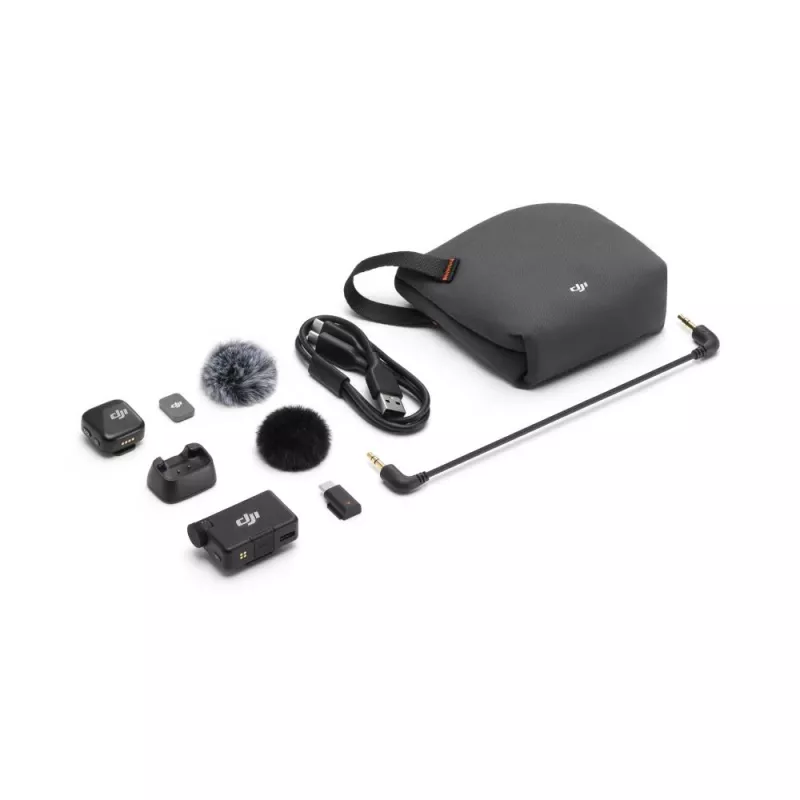 DJI Mic Mini draadloos microfoonsysteem (1 zender + 1 ontvanger), zwart