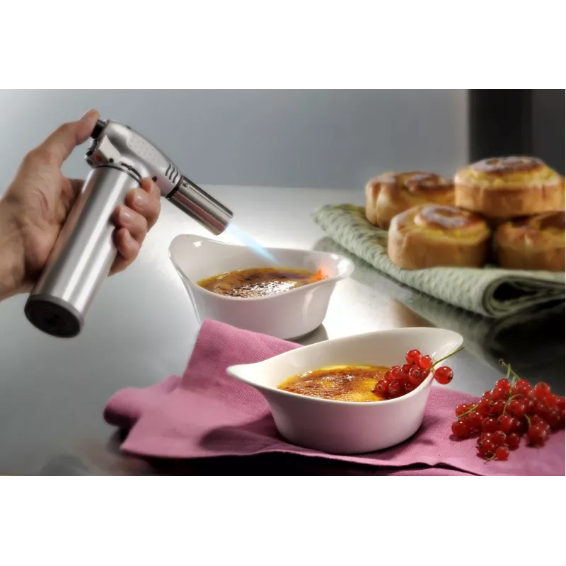 GEFU FUEGO Creme Brulee keukenbrander G-35400, zwart/roestvrij staal