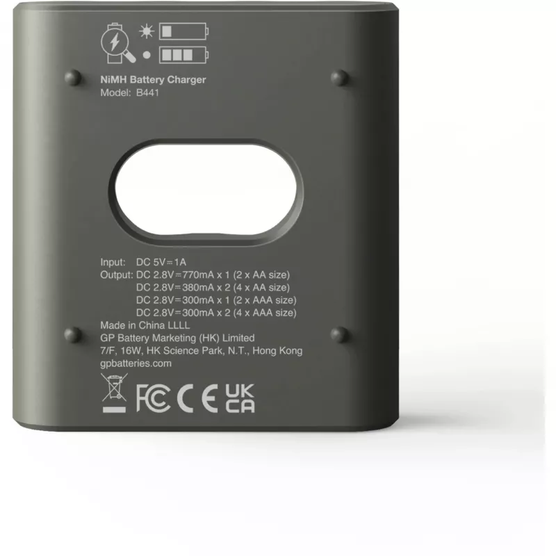 Batterijoplader GP B441 voor NiMH AA- en AAA-accu's
