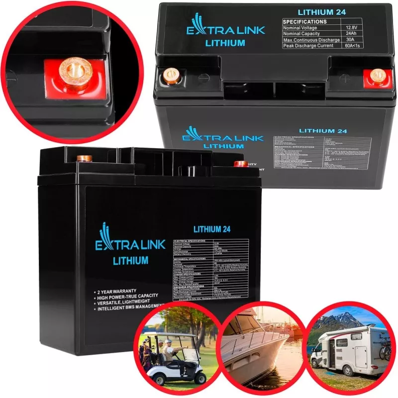 Extralink accu LiFePO4 24000 mAh 12,8 V