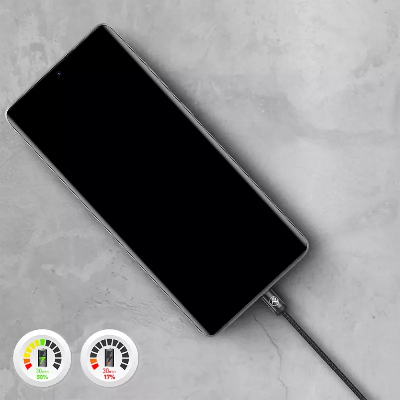 USB-C-kabel Tellur TLL155801 240W 2m zwart – USB-C naar USB-C laad- en datakabel