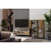 KAMARO 4DK smalle/GŁ eiken ARTISAN DISPLAY CABINET
