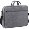 Toploader-tas DEFENDER Solid voor 15,6 inch laptops, polyurethaan, grijs, draaggreep, afneembare schouderriem