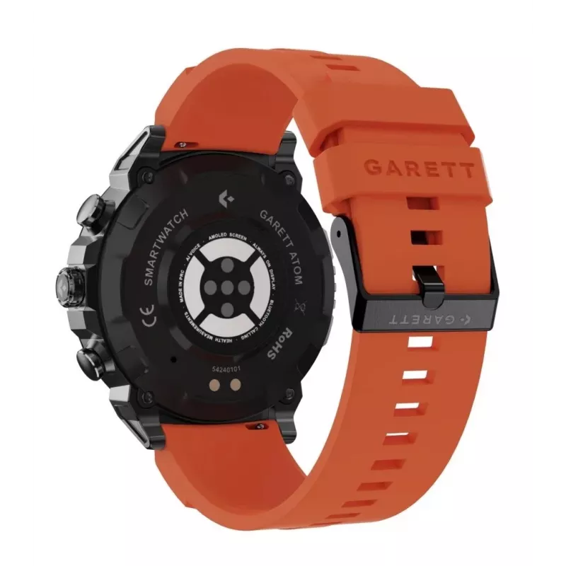 Smartwatch Garett Atom zwart Steel
