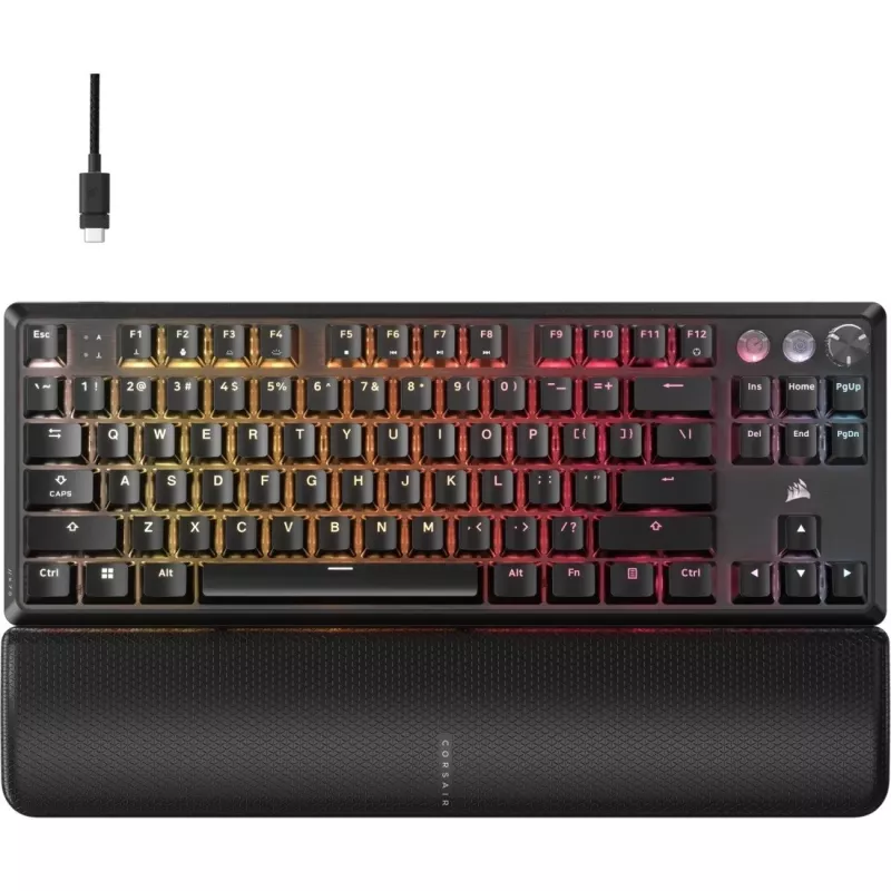 Mechanisch tenkeyless-toetsenbord CORSAIR K70 PRO TKL — RGB-verlicht, compacte layout