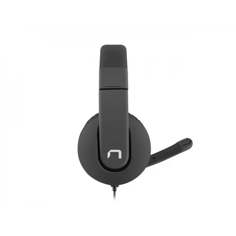 Bedrade binaurale headset NATEC Rhea met beugelmicrofoon, 3,5-mm-aansluitingen, 2,2 m kabel, 32 Ω impedantie