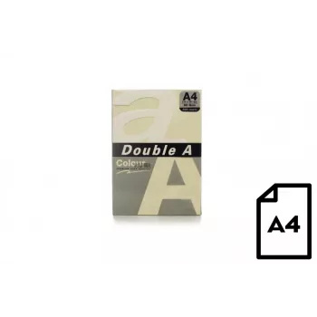 Kleurpapier Double A, 80g, A4, 500 vel, ivoor