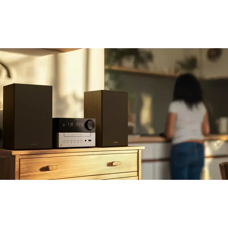 Philips TAM3205M2 home-audiosysteem home-audio-microsysteem 20 W zwart, zilver