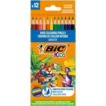 BIC kleurpotloden Kids Smooth 12 kleuren set