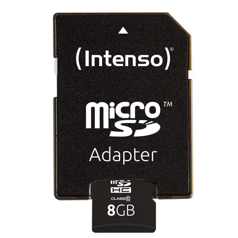 Micro SDHC-geheugen 8GB C10/W/ADAPTER 3413460 INTENSO