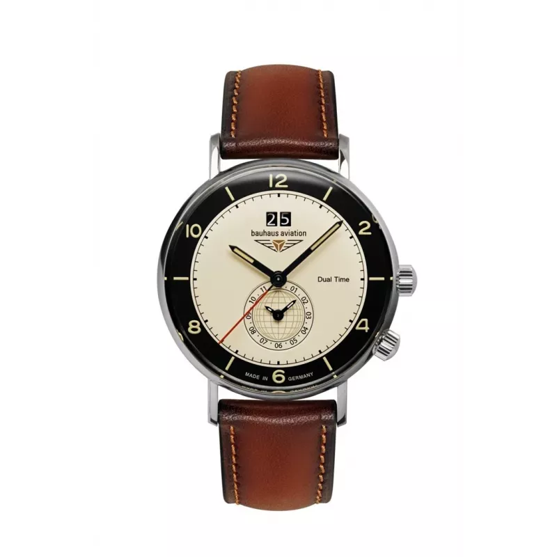 Horloge bauhaus Aviation Vintage Pilot 41 mm