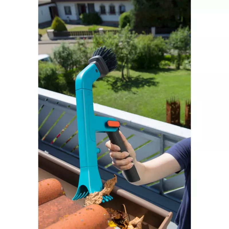 combisystem gootreinger 3651-20, bezem turquoise/zwart, zonder steel