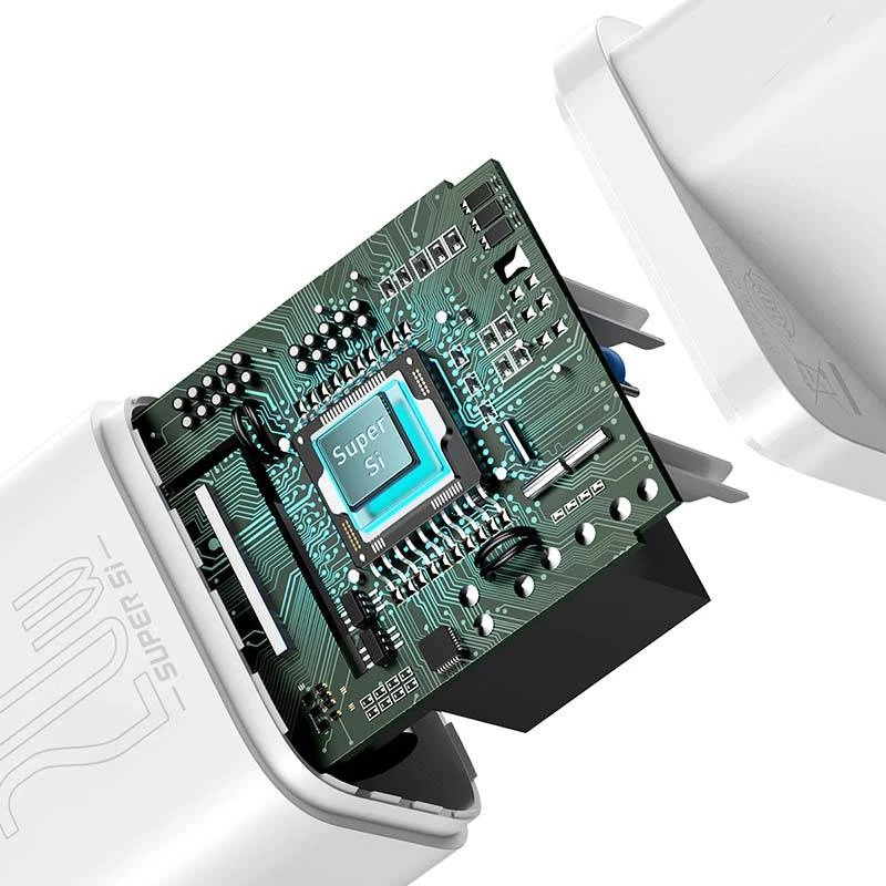 Baseus Super Si smartphone wit AC snelladen binnen