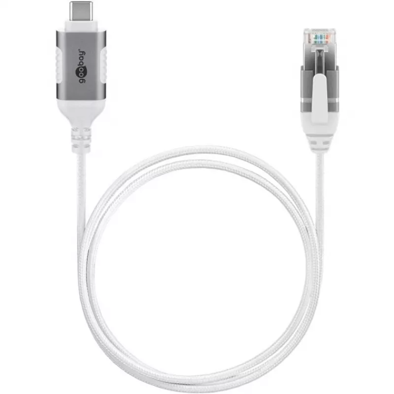 Goobay Ethernet-kabel USB-C 3.1 naar RJ45 slank 5 m – verbindt router, modem of (74389)