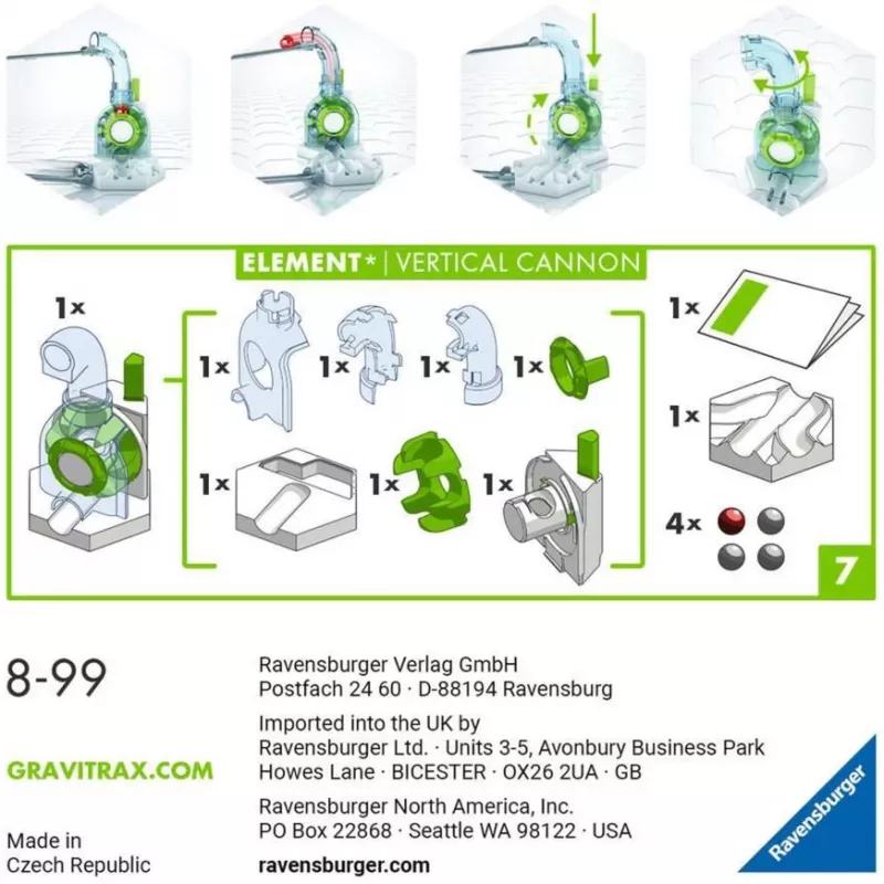 Ravensburger GraviTrax element verticale kanon – baanuitbreiding (27465) voor kogelbaansystemen