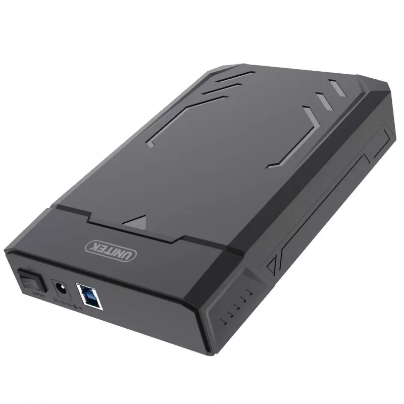 HDD/SSD-behuizing Unitek Y-3035 — 2,5/3,5 inch SATA, USB 3.2 Gen 1 (USB Type-B), 6 Gbit/s, zwart, AC-adapter