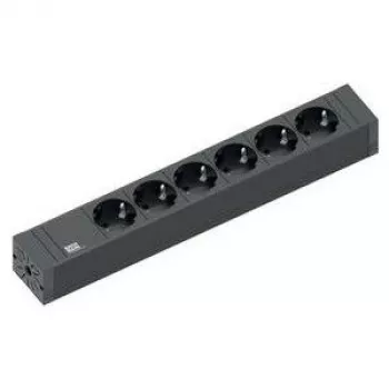 Power Extension Bachmann 420.0018 2m 6 AC Outlets indoor zwart