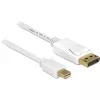DeLOCK – DisplayPort-kabel – Mini DisplayPort (M) – DisplayPort (M) – 3,0 m – wit (83483)