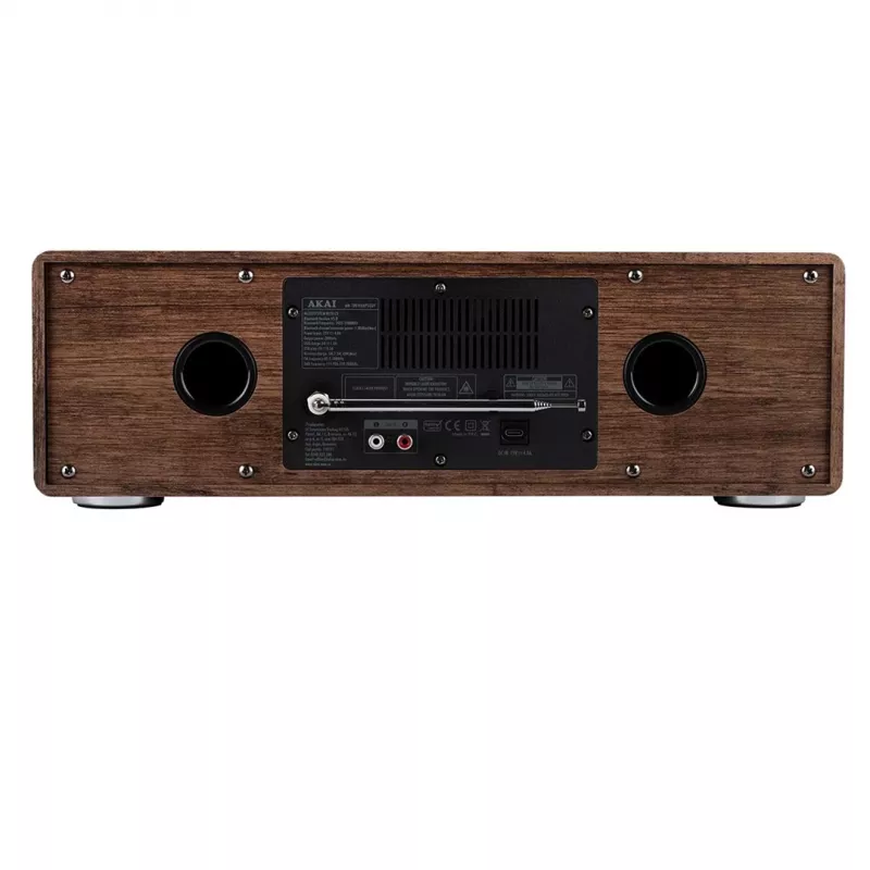 Micro-hifi-systeem AKAI AM-100 RHAPSODY — compact audio-minisysteem met ingebouwde versterker en cd-/USB-weergave