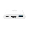 LogiLink 0,14 m 2xUSB-C HDMI USB-A wit