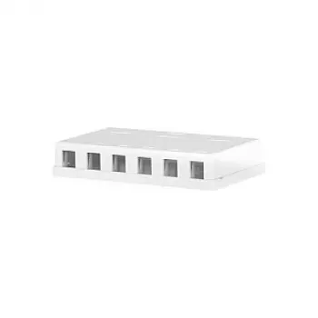 EFB-Elektronik keystone-aansluitdoos, 6 poorten, opbouw, zuiverwit, zonder modules Fabrikant: EFB Elektronik (EC020400006)