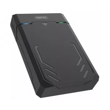 HDD/SSD-behuizing Unitek Y-3035 — 2,5/3,5 inch SATA, USB 3.2 Gen 1 (USB Type-B), 6 Gbit/s, zwart, AC-adapter