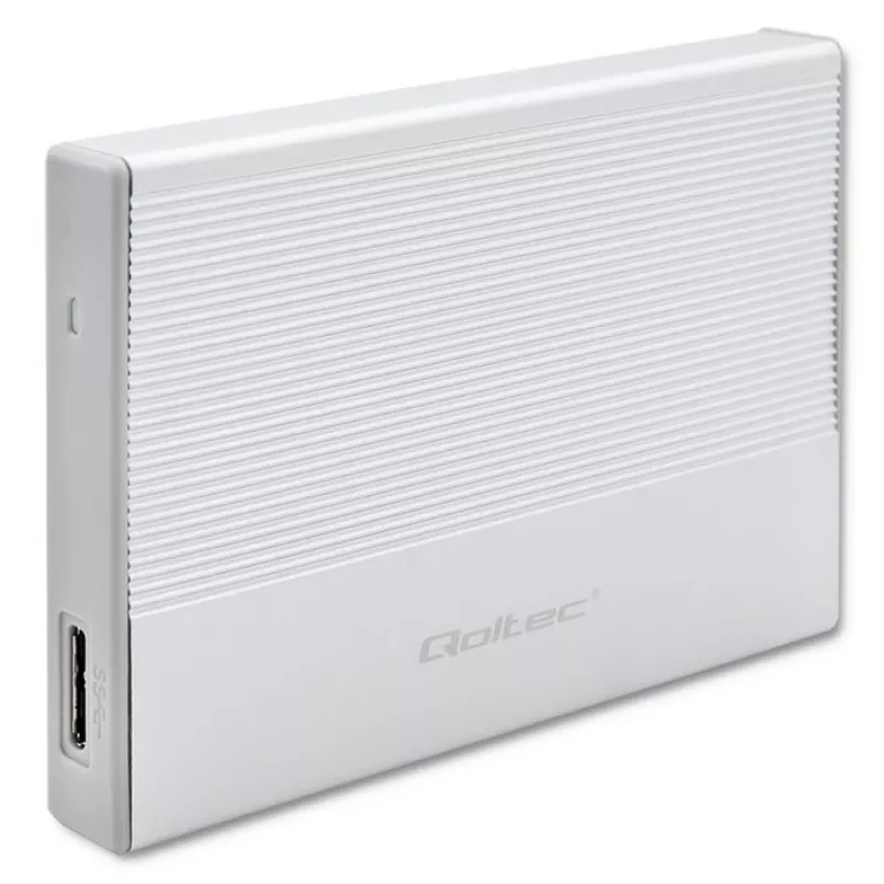 Behuizing voor 2,5-inch SATA-SSD/HDD QOLTEC 52278 USB 3.0, ondersteunt tot 2 TB