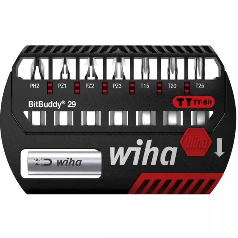 WIHA 42137 - bitset BitBuddy, 8-delig gemengd, 29 mm, TY-bit (42137)