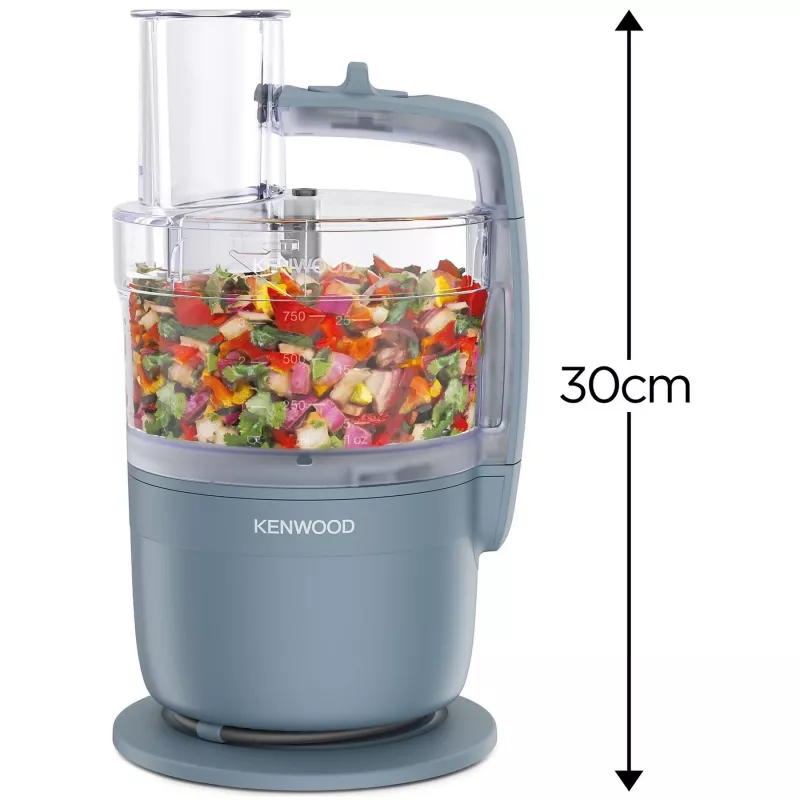 Keukenmachine Kenwood FDP23.140GY MultiPro Go — compacte draagbare hakmolen, grijs