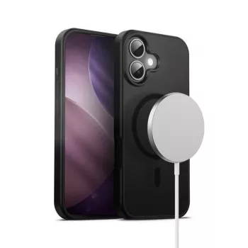 Crong Hybrid Frost MAG Cover Case voor iPhone 17 Frosted zwart