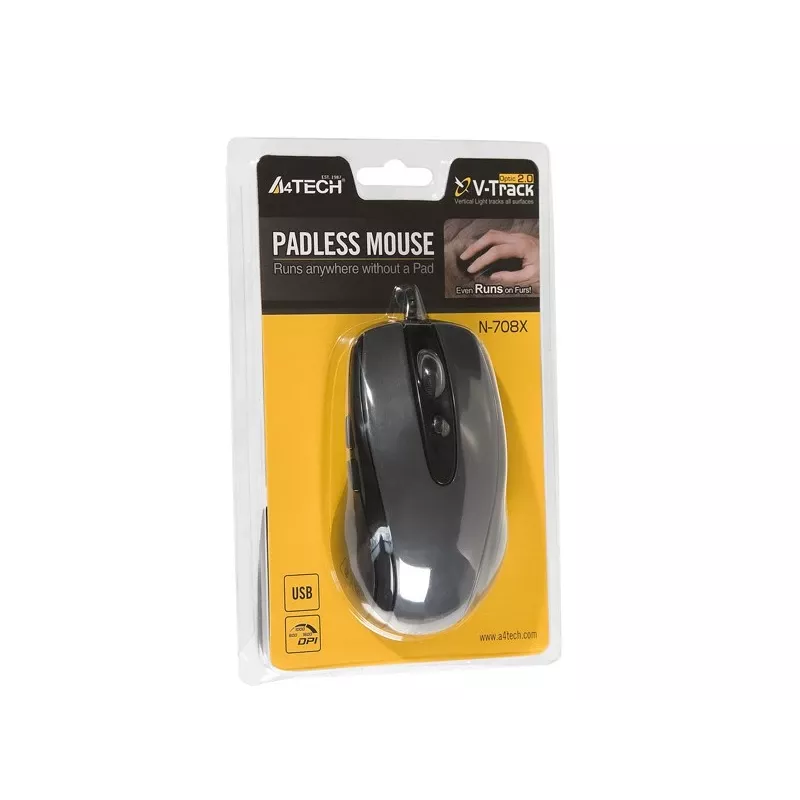 A4Tech N-708X muis USB Type-A optisch 1600 DPI rechtshandig