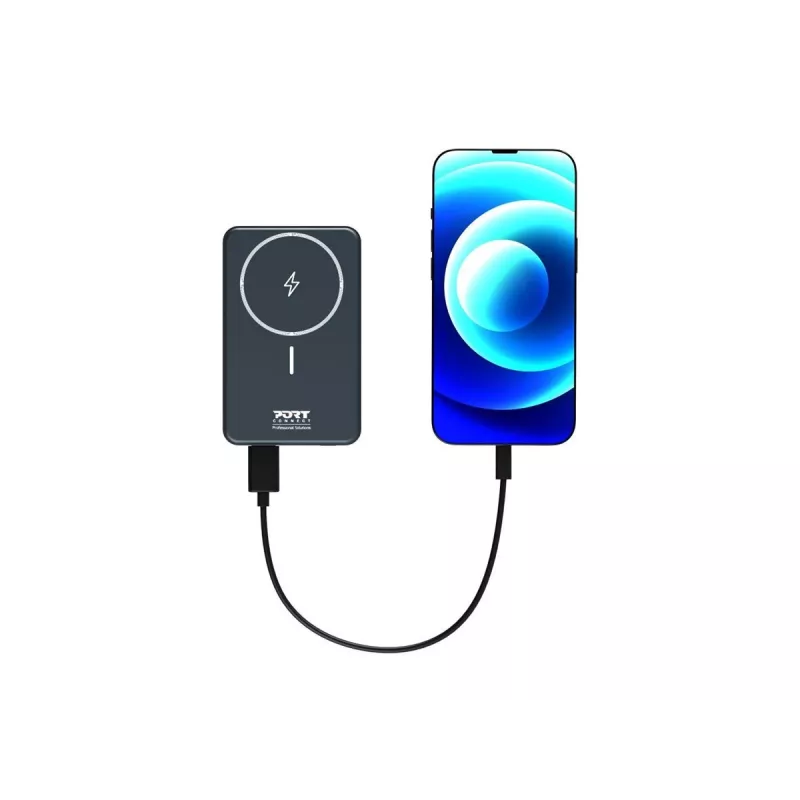 Port Designs 907005 Powerbank 10000 mAh draadloos laden zwart