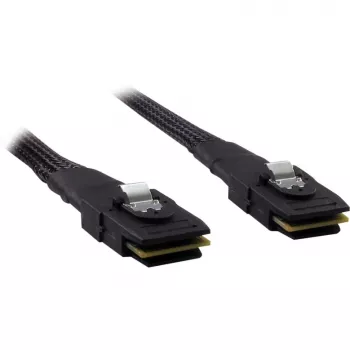 Inter-Tech - Interne SAS-kabel - Serial ATA 150/300/600 - 36 PIN 4iMini MultiLane naar 36 PIN 4iMini MultiLane - 50 cm - vergrendeld - zwart